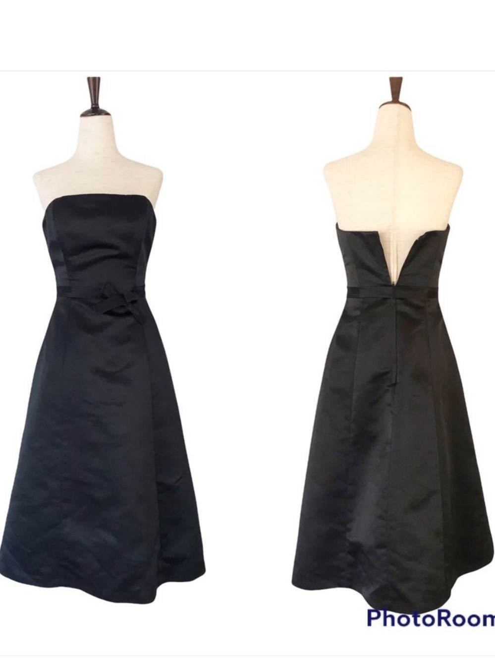 BCBGMaxAzria Black Strapless Fit-and-Flare Cocktail Dress